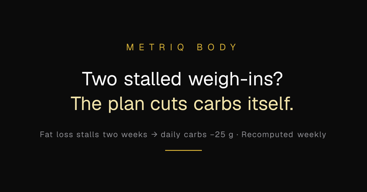 3 years of trial and error on my own body turned into a nutrition app that adjusts the plan the mome logo